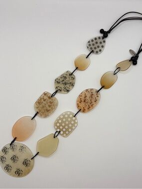 Neutral Multi-Shape Pendant Necklace by